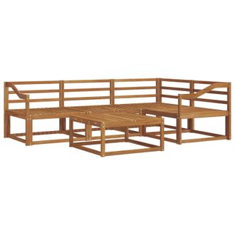 vidaXL Conjunto De Sof&aacute;s De Exterior 5 Pcs Natural Vidaxl