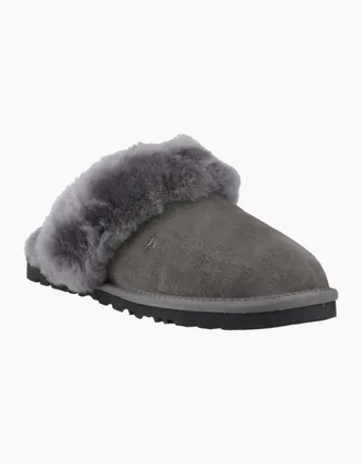 Hush Puppies Womens Samantha Womens Mule Slippers - Grey - Size: 5
