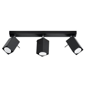 Sollux Lighting L&aacute;mpara de techo negro acero alt. 16 cm