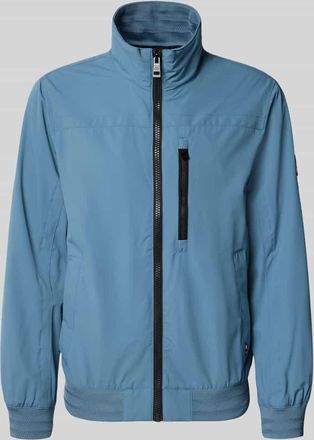 Tom Tailor Comfort Fit Blouson mit geripptem Rumpfabschluss in Jeansblau, Gr&ouml;&szlig;e XXXL