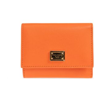 Dolce & Gabbana Wallets & Cardholders, female, Orange, Size: ONE SIZE Leather Wallet