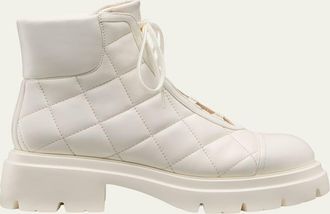 Stuart Weitzman Hudson Quilted Leather Hiker Booties