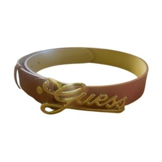 Guess Accessoires, Dames, Roze, S, Roze Metalen Riem Klassieke Gesp PU