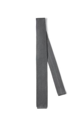 Brunello Cucinelli Knit necktie in Grey at Nordstrom