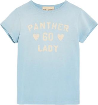 Valentino Panther Lady T-Shirt - Dames - T-shirts - Blauw - S - Katoen - Tops