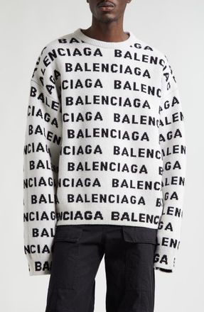 Balenciaga all cheapest over crew neck large