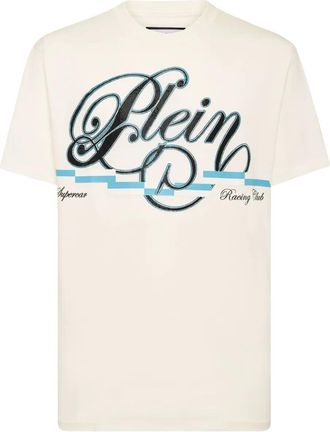 Philipp Plein T-shirt Coursive Border - Bianco