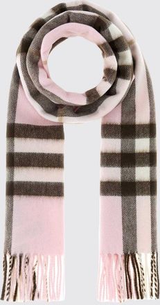 Burberry Sciarpa in puro cashmere con motivo check e frange