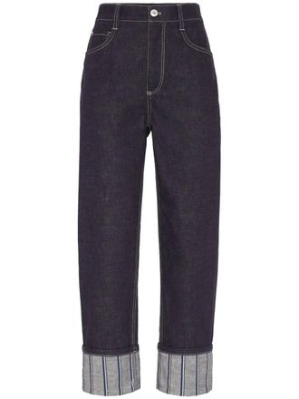 Brunello Cucinelli striped-detailing jeans - Blue