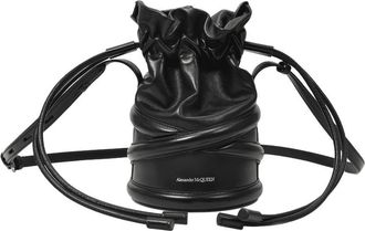 Alexander McQueen Weiche Kurvenbeutel in schwarzem Leder