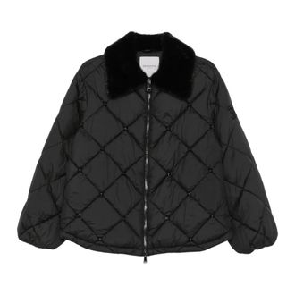 Ermanno Scervino Giubbotto - Dames - Jassen - Zwart - Maat: S Leer