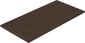 vidaXL Cabecero De Pared 12 Uds. Marr&oacute;n Cuero Sint&eacute;tico Vidaxl