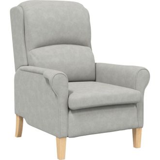 vidaXL Sill&oacute;n Gris Claro 76 X 94 X 102 Cm Microfibra Vidaxl