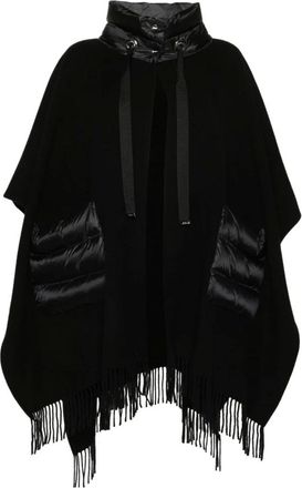 Herno Jassen, Dames, Zwart, ONE Size, Zwarte Jassen voor Stijlvolle Outfits