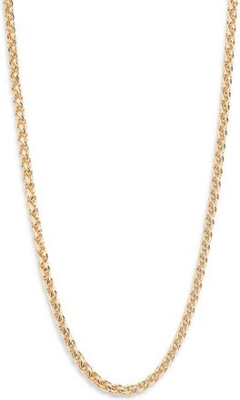 Nordstrom Demi Fine Wheat Chain Necklace in 14K Gold Plated at Nordstrom