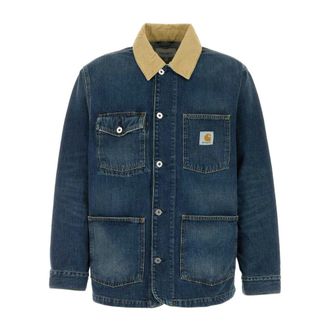 Carhartt Work in Progress Warren Chore Coat - Heren - Spijkerjassen - Blauw - XL - Katoen - Jassen
