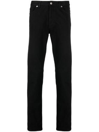 Ermenegildo Zegna slim-cut gabardine trousers - men - Cotton/Elastane/Cotton - 29 - Black