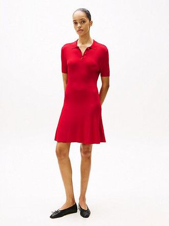 Tommy Hilfiger Ribbed Mini Polo Dress
