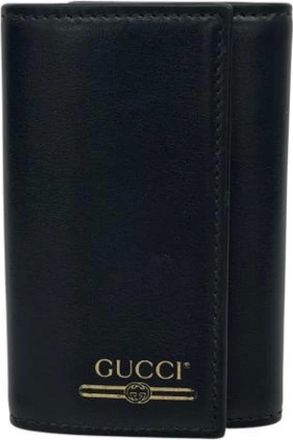 Gucci Pre-owned Accessories, male, Black, Size: ONE SIZE Pre-owned Leather home-office