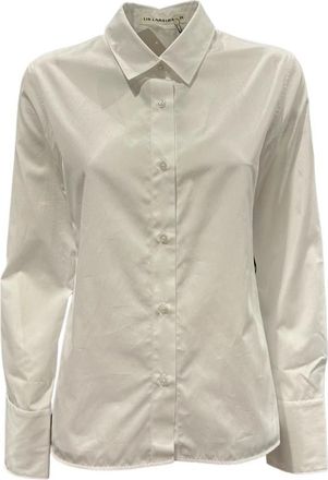 Lareida Klassieke Katoenen Blouse met Knoopsluiting - Dames - Overhemden - Wit - M - Katoen - Overhemden