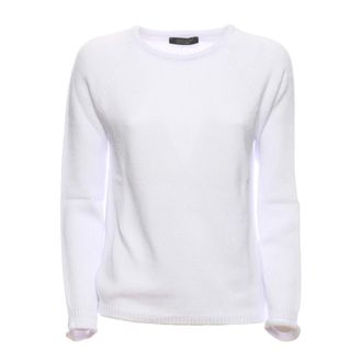 Aragona D2522Tf-90 Katoenen Trui - Dames - Sweatshirts - Wit - M - Katoen - Hoodies & sweatvesten