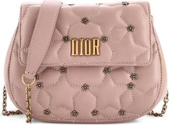 Dior D-Fence Round with Chain Studded Leather Small clutch bag - Beige