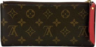 Louis Vuitton Monogram Brown Coquelicots Monogram Monogram Long Wallet (Bi-Fold) (Pre-Owned)