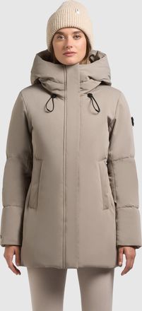 Khujo Steppjacke KHUJO ALLAP, Damen, Gr. XXL (44), greige, Web, Obermaterial: 55% Baumwolle, 45% Polyester. Futter: 100% Nylon. Wattierung: 100% Polyester, 