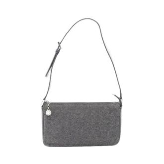 Bulgari Pre-owned Shoulder Bags, female, Black, Size: ONE SIZE Pre-owned Logo Mania Canvas Leather Shoulder Bag