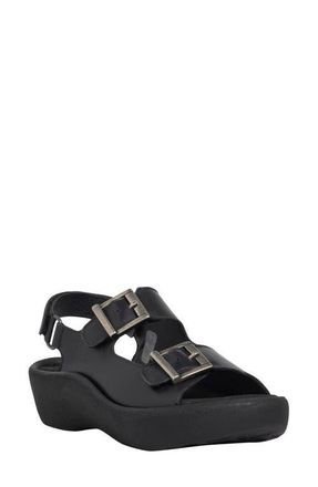 Wolky Fortune Platform Slingback Sandal in Black at Nordstrom, Size 10Us