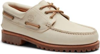 Timberland Authentic Boat Shoe in Light Beige Nubuck at Nordstrom, Size 11.5