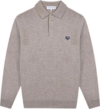 Maison Labiche Su&eacute;ter Col Chemise - Tops - Hombre - Beige - L
