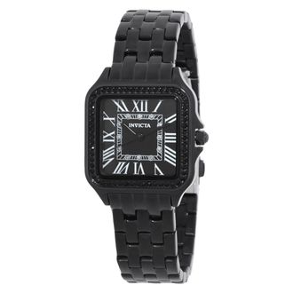 Invicta Angel Quartz Crystal Black Dial Ladies Watch 50581