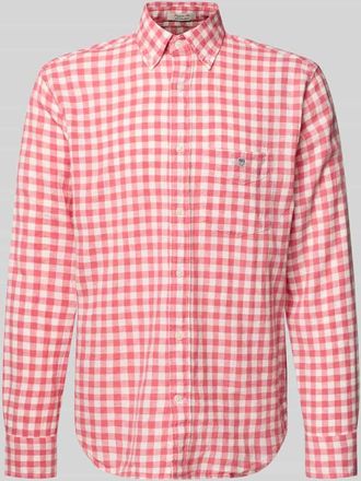 GANT Regular Fit Leinenhemd mit Baumwoll-Anteil Modell GINGHAM in Rosa, Gr&ouml;&szlig;e XXXL