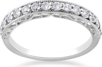 Pompeii3 1/2 ct Vivian Lab Created Diamond Wedding Ring 14k White Gold