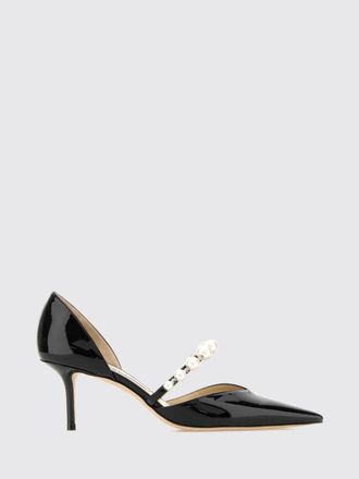 Jimmy Choo London D&eacute;collet&eacute; Aurelie in pelle verniciata con perle e tacco a spillo