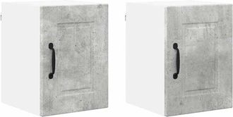 vidaXL Armario de cocina mural 2 pcs Gris Concreto 30 x 31 x 40 cm vidaXL