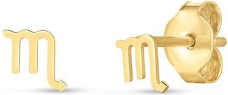Tresorra 14K Yellow Gold Scorpio Stud Earrings