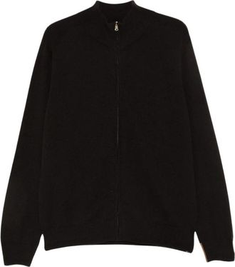 Paul Smith Cashmere Ritssluiting Vest - Heren - Vesten - Zwart - M - Kasjmier - Truien & Vesten