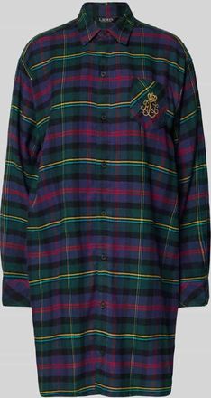 Lauren Ralph Lauren Nachthemd mit Label-Stitching in Flieder, Größe XL