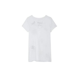 Zadig&Voltaire T-Shirts, female, White, Size: M Rohal Silk Jacquard Dress