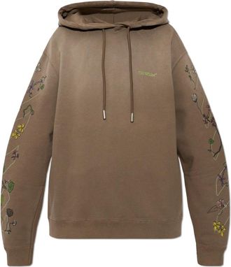 Off-white The Hoodie - Dames - Hoodies - Bruin - XL - Katoen - Hoodies & sweatvesten