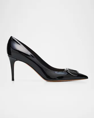 Valentino Garavani 80mm VLogo Patent Leather Pumps