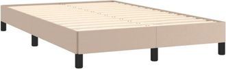 vidaXL Bed Frame without Mattress Cappuccino 120x190 cm Small Double Faux Leather vidaXL