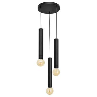 Netlighting Tuba Cluster Pendant Ceiling Light Black 30cm