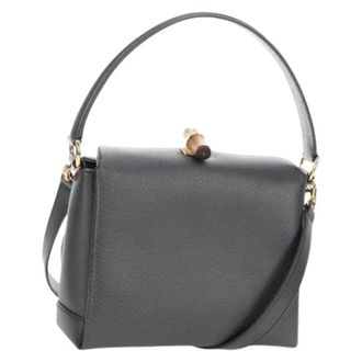 Gucci Pre-owned Vintage Hand Bag - Dames - Vintage Handtas - Grijs - ONE Size - Leer - Vintage