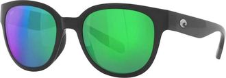 Costa Mens Salina Sunglasses In Black/polarized Green Mirrored 580P