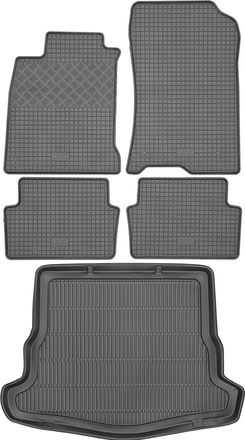 OEM Juego De Alfombrillas De Goma Para Renault Laguna Iii Hatchback (2007-2015) + Alfombrilla Para El Maletero