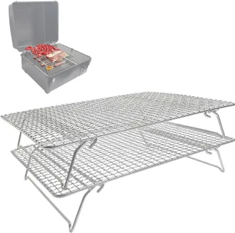 OEM Segunda Parrilla Para Traeger Ranger, Juego De 2 Accesorios Ahumadores De Acero Inoxidable Para Aumentar El Espacio De Cocci&oacute;n, Accesorio Traeger, Com