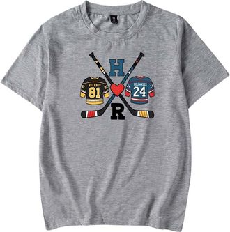 Generic Heated Rivalry Hollander Rozanov T-Shirt Unisex Casual Crewneck Short Sleeve Tee (4XL,Grey)